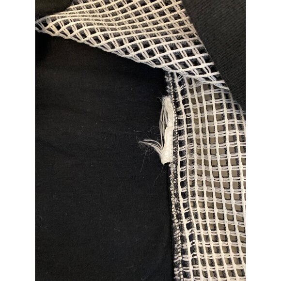 Marc Cain Sports Black & White Mesh Knit Sweater, Medium - Picture 7 of 9